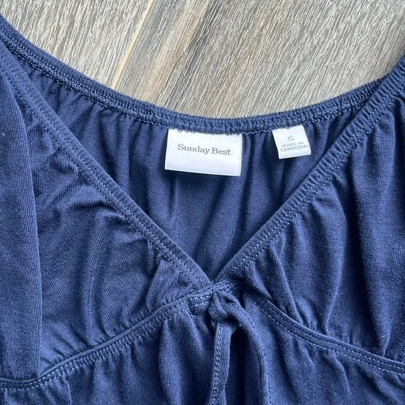 Sunday Best Navy Blue Kaia Top - Picture 5 of 7